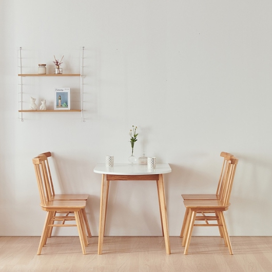 이노센트 엔젤라 반원 식탁 1200 (의자4개)_이미지