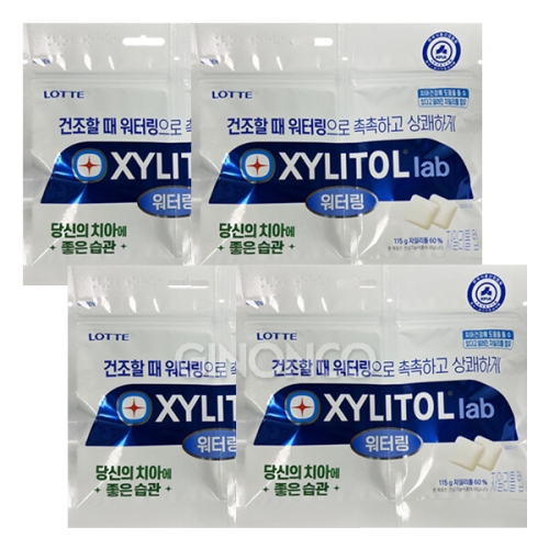 롯데제과 자일리톨 랩워터링 리필 115g (4개)_이미지