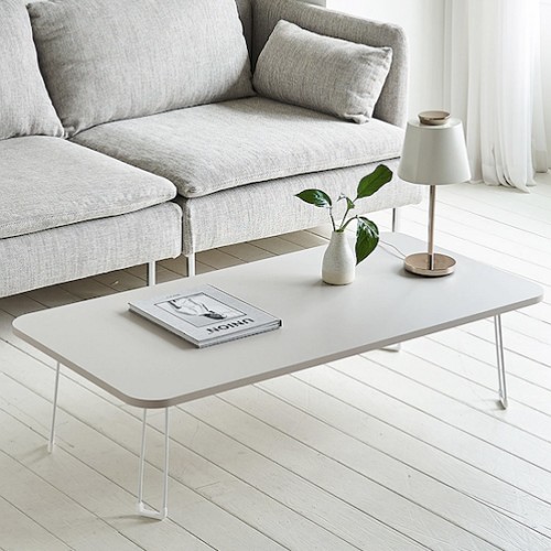 사각형 라운드 접이식 거실테이블 1200