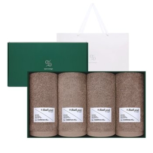 송월타월 1퍼센테이지 코마사 40수 타올 210g 4P 선물세트 (1개)