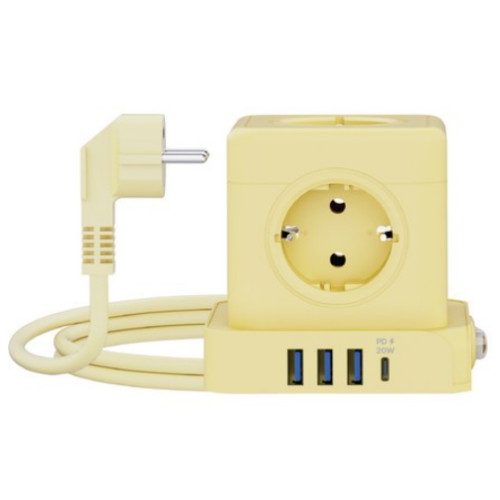 알토디자인 에코너 5구 16A USB 큐브 멀티탭 (1.8m)_이미지