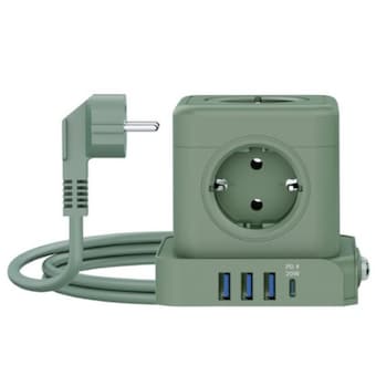 알토디자인 에코너 5구 16A USB 큐브 멀티탭
