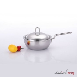 레디앙 스페셜 통3중 스텐레스 편수 냄비 웍 <b>22cm</b>