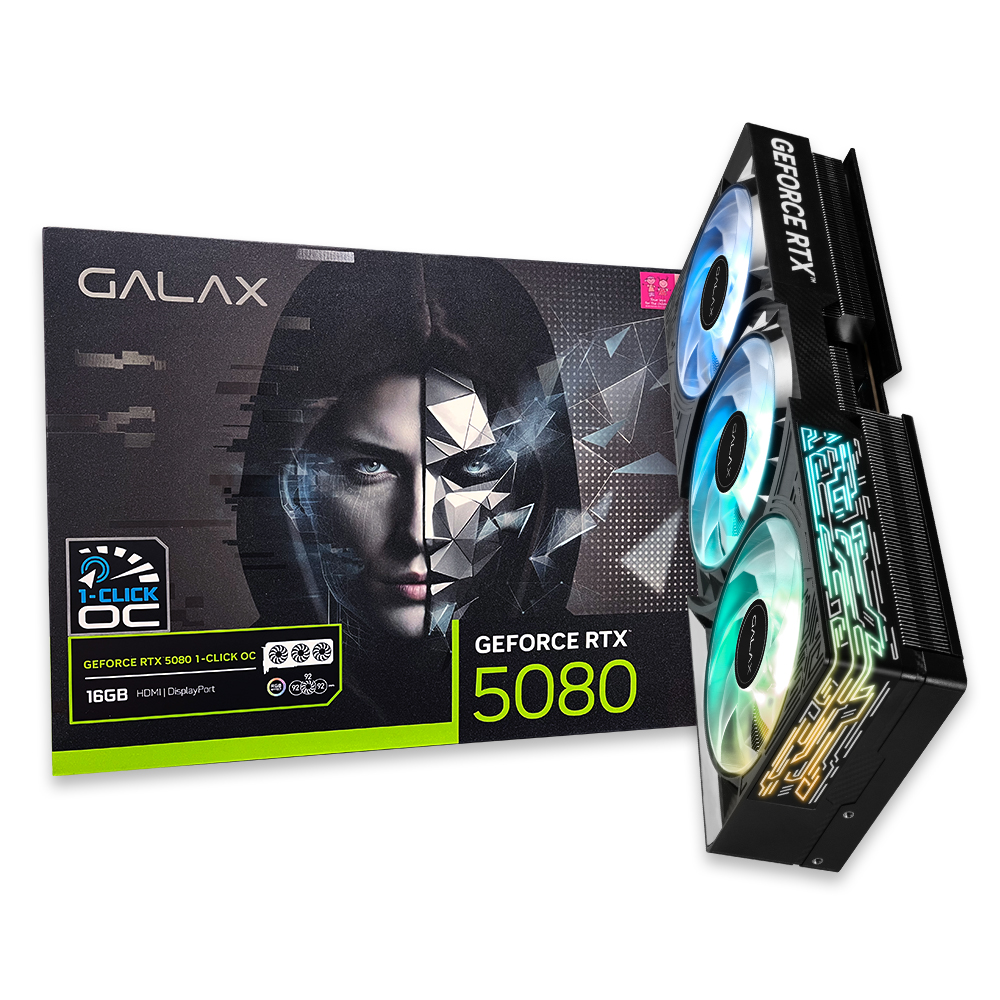 갤럭시 GALAX 지포스 RTX 5080 BLACK OC D7 16GB이미지입니다. 누르면 해당 게시물로 새창이동합니다.