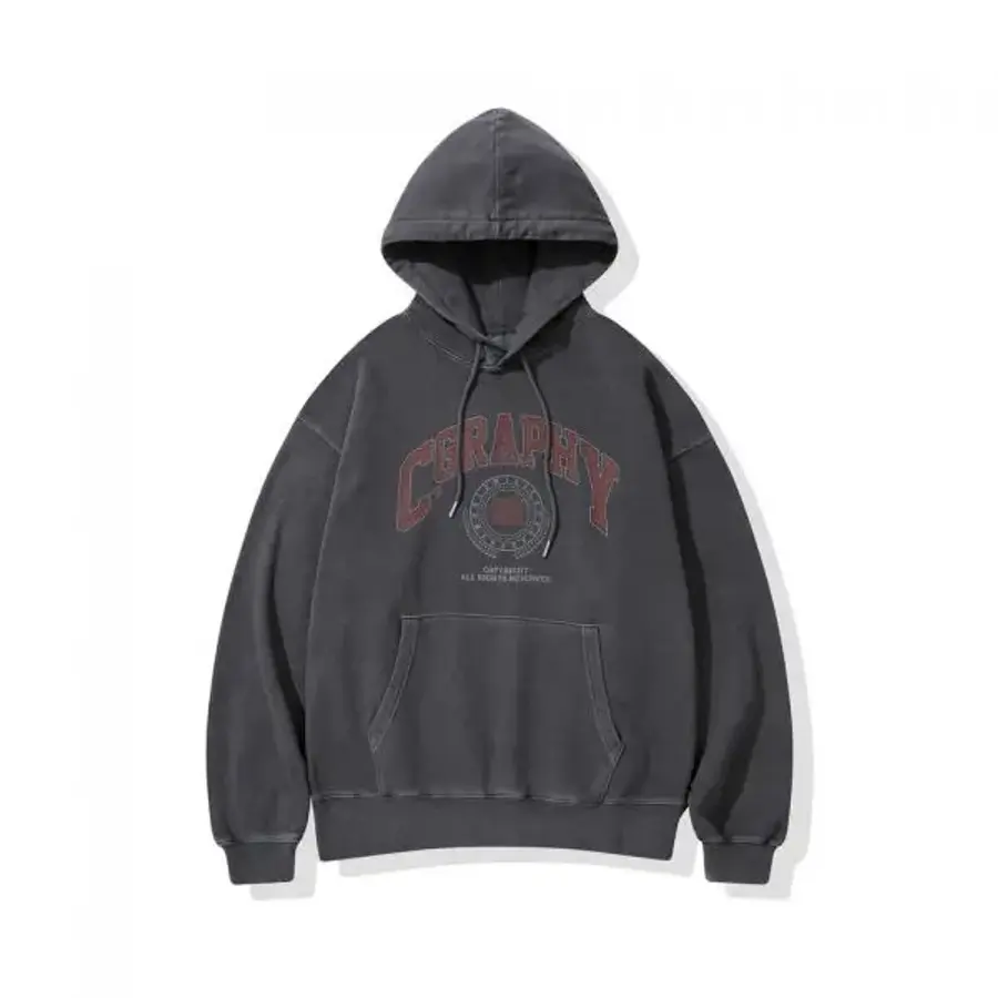 피그먼트 코드그라피 25 엠블럼 후디_차콜 410383