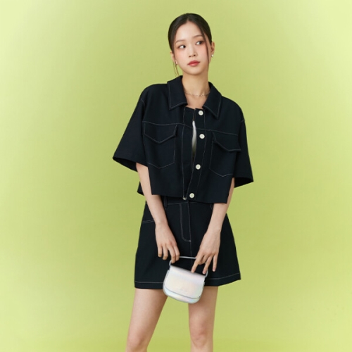 랩 SET-아우터 배색 스티치 투포켓 자켓 AQ2WJ571_이미지