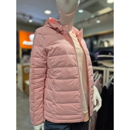 여성-무봉제 튜브 경량 덕다운 후드점퍼-WQDO1171