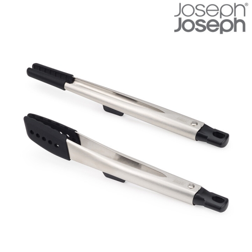 조셉조셉 퓨전 실리콘 스틸 집게 2종 세트_이미지