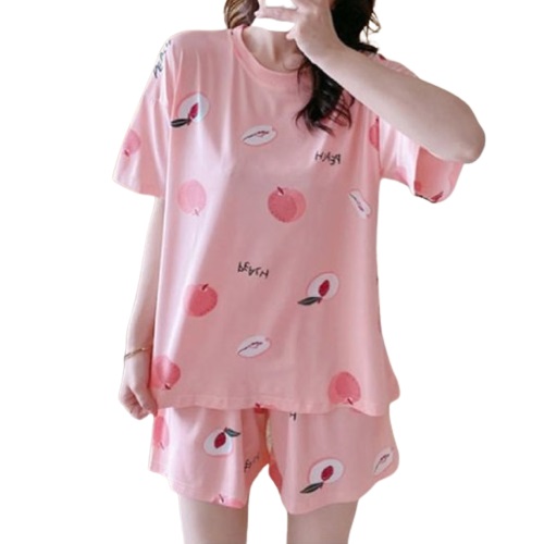 어나더뷰 달달복숭아 반팔 파자마 상하세트 1010_이미지