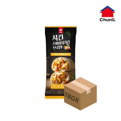 천일식품 치킨 스파이시커리 브리또 120g (40개)_이미지