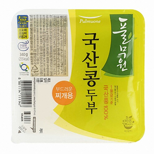 풀무원 국산콩두부 부드러운 찌개용 340g (3개)