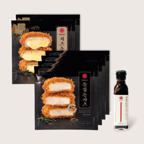 사보텐 등심돈카츠 4팩 + 치즈돈카츠 2팩 + 소스1병