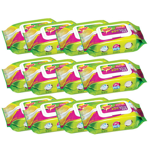 3M 스카치브라이트 물걸레 청소포 더블액션 표준형 20매 (12개)_이미지