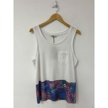 어나더 Influence 인플루언스 프린트 패널 정핏 탱크 화이트 7643753_이미지