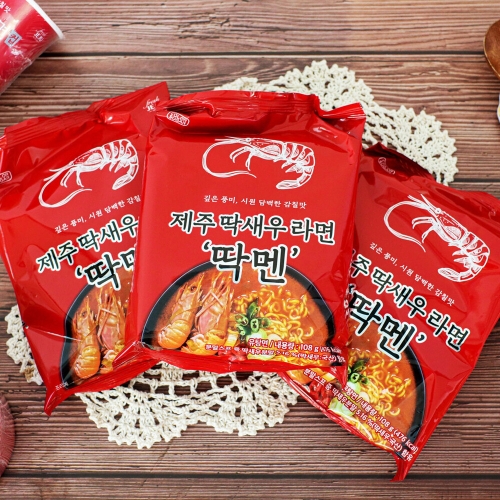 (주)나면 제주 딱새우 라면 딱멘 118g (12개)