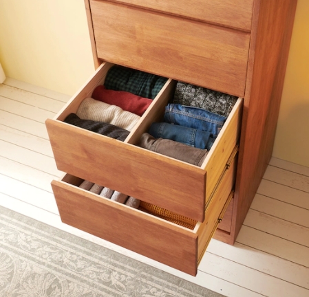 홈인홈 메가 무빙 칸칸이 원목 5단 서랍장 600_이미지