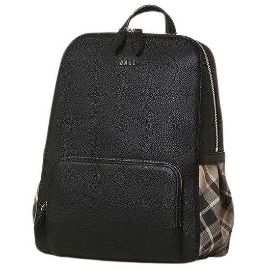 체크배색 가죽 백팩 WCBA1E797BK