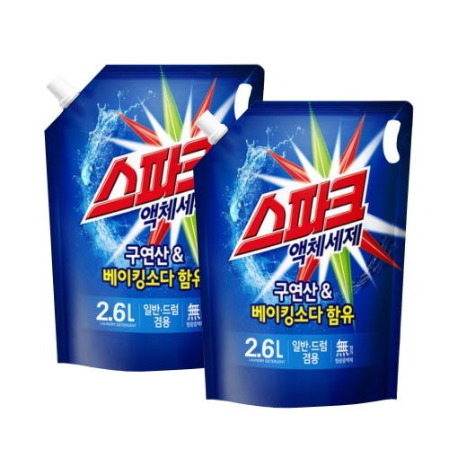 액체세제 일반드럼겸용 리필 2.6L 2개