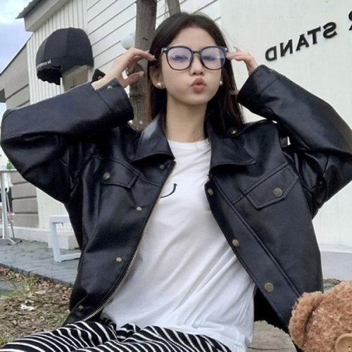 오노마 ONM 데일리 여성 멋쟁이 캐주얼 레더 점퍼 패션 예쁜 자켓 S11575803_이미지