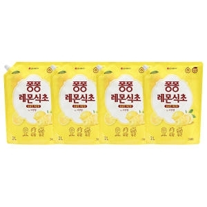 LG생활건강 퐁퐁 레몬식초 주방세제 리필 2L (4개)