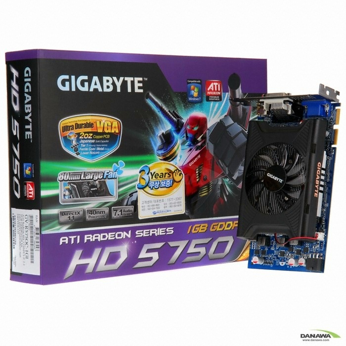 GIGABYTE 라데온 HD 5750 UDV OVER D5 1GB_이미지