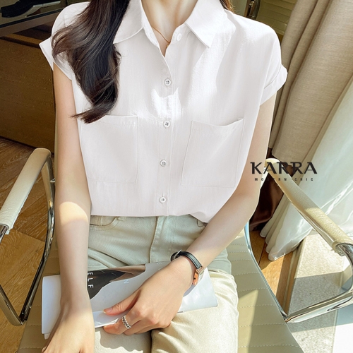 KARRA 커리어실크터치블라우스_A4M0105