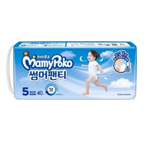 마미포코 2025 썸머 팬티형 5단계-여아용 (120매)_이미지