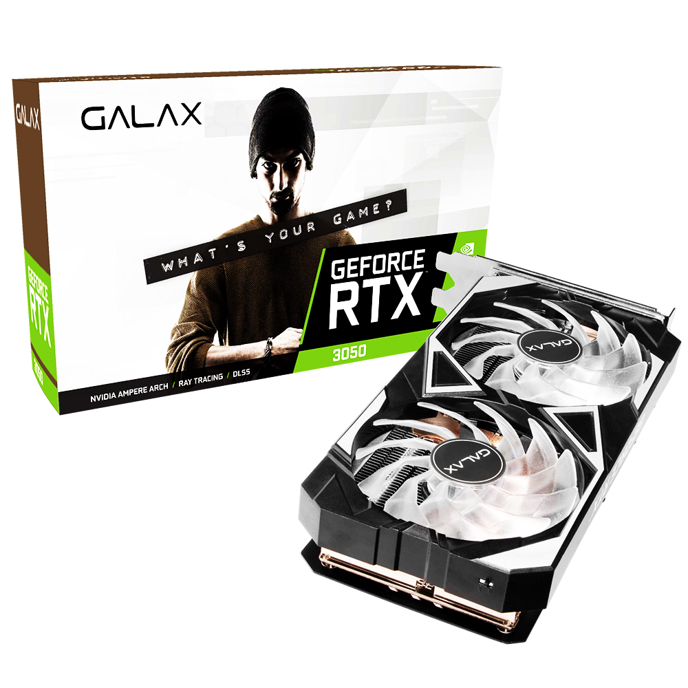 갤럭시 갤라즈 GALAX 지포스 RTX 3050 EX BLACK OC D6 8GB_이미지