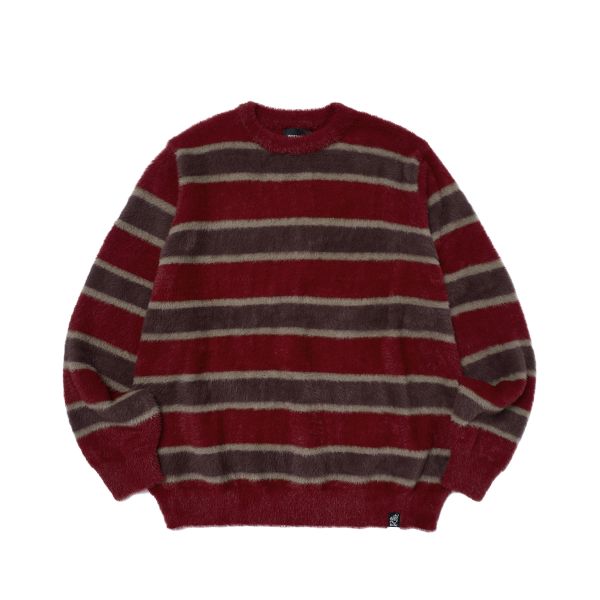 위캔더스 WKNDRS STRIPED KNIT SWEATER BURGUNDY WS2502KN01BU 413331