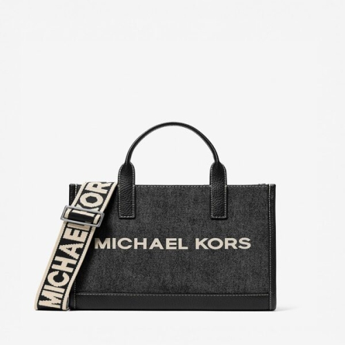 마이클코어스 쿠퍼 데님 탑 지퍼 스트럭처 토트 크로스바디 37S6LCOT3C3354 블랙 워시_이미지