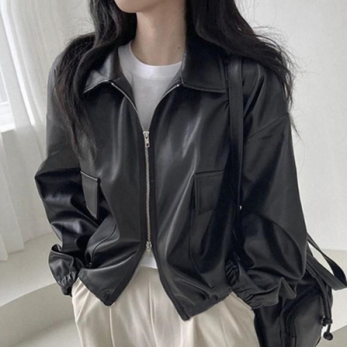오노마 ONM 오버핏 가죽자켓 20성 라이더 라이딩자켓 여자자켓 27755024_이미지