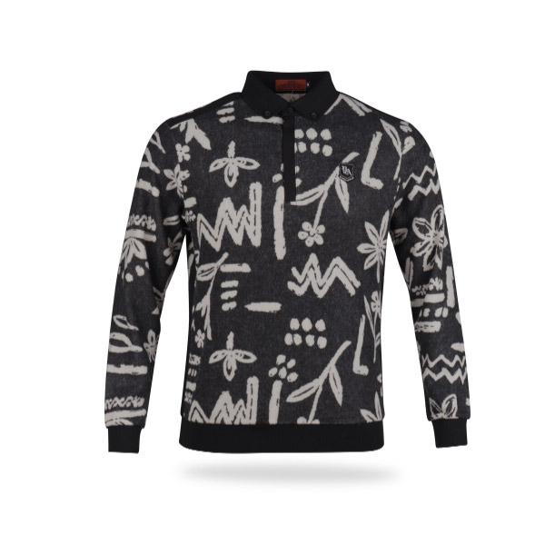 럭스골프 야마구찌 하프집업 유니크 긴팔 티셔츠 YG2A422