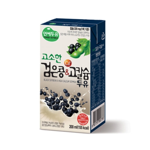 연세우유 연세두유 고소한 검은콩 고칼슘 두유 200ml