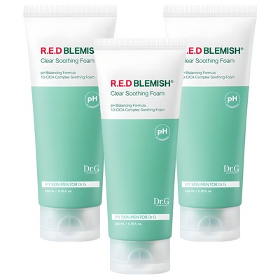 닥터지 NEW 약산성 레드 블레미쉬 클리어 수딩 폼 200ml (3개)_이미지