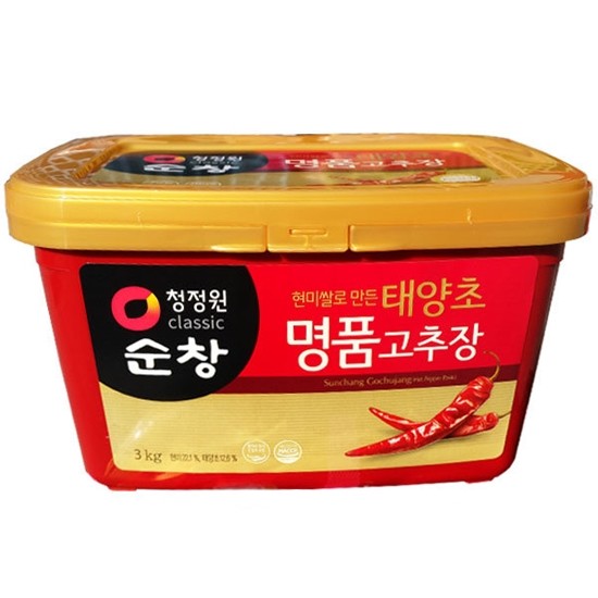 대상 청정원 순창 태양초 현미쌀로 만든 명품 고추장 3kg (4개)