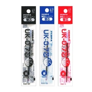 에이모션 제브라 리필심 UK-0.7 0.7mm ZX3C ZX3C+S 볼펜심