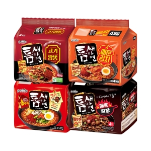 틈새고기짬뽕4개 + 틈새라면빨계떡5개 + 김치틈새라면4개