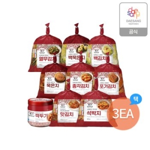 대상 종가 별미김치 골라담기 맛김치/석박지/깍두기/백묵은지/묵은지/백김치 등 (900g,3개)_이미지