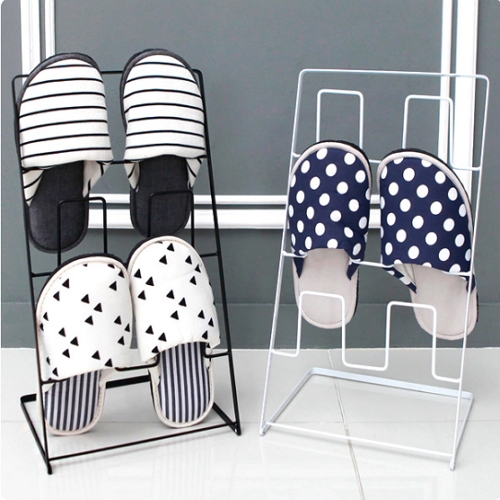 네이쳐리빙 스틸 접이식 실내화걸이 (3단)_이미지