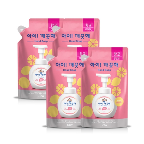 아이깨끗해 핸드워시 리필형 레몬향 4개_이미지