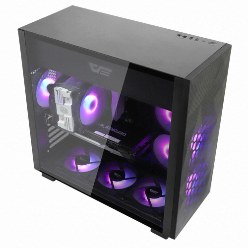 darkFlash DLE21 RGB MESH 강화유리 (블랙)_이미지