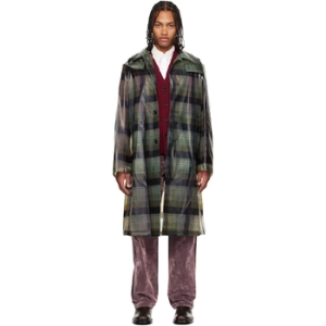 드리스반노튼  그린 루즈 핏 맥 레인 코트 252358M176006