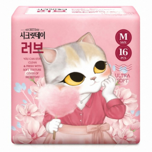 시크릿데이 러브 플러스 중형 16개 (6팩(96개))_이미지
