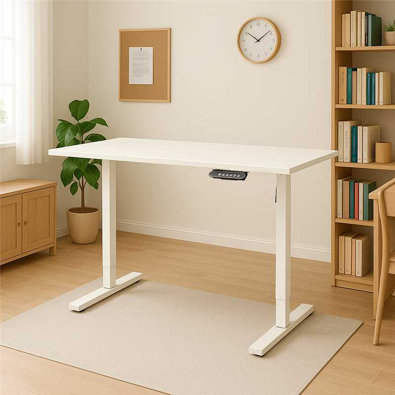 롱코 싱글 슬림 높이조절 모션 스탠딩 책상 (1200x600)_이미지