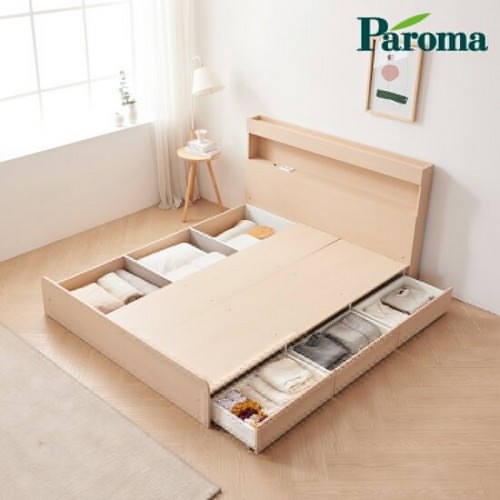 파로마 에디 플로 3서랍 수납형 LED침대 SS (7존독립스프링)_이미지