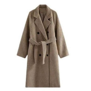 캐시미어 여성롱코트 겨울 울 트렌치 프리미엄 핸드메이드 신상 롱 아우터 루즈핏 모직 가을_이미지
