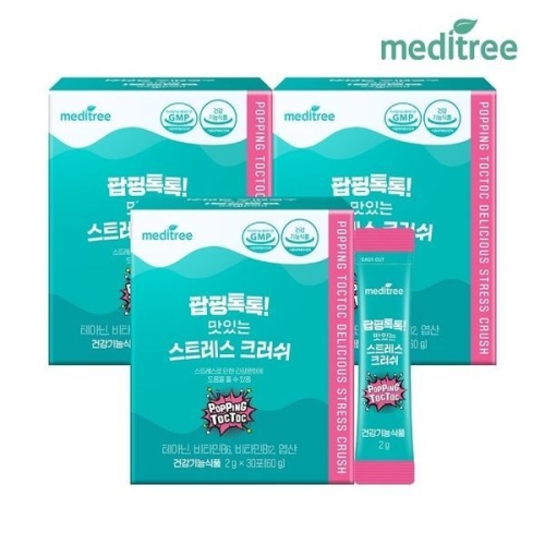메디트리 팝핑톡톡 맛있는 스트레스 크러쉬 30포 (3개)