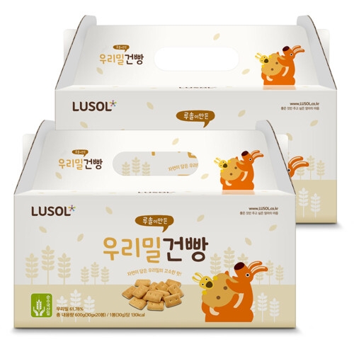 루솔 어린이 우리밀 건빵 30g (40개)