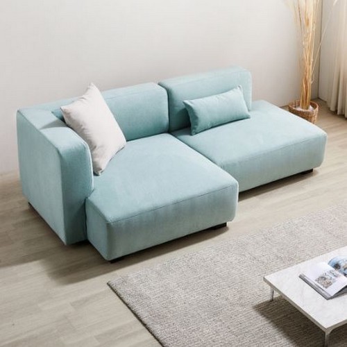 동서가구 노르 카우치 클린 아쿠아 패브릭 소파 3인용_이미지