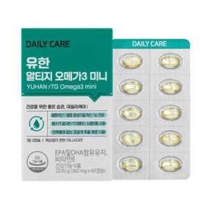 유한양행 유한 알티지 오메가3 미니 382mg 60캡슐 (1개)_이미지
